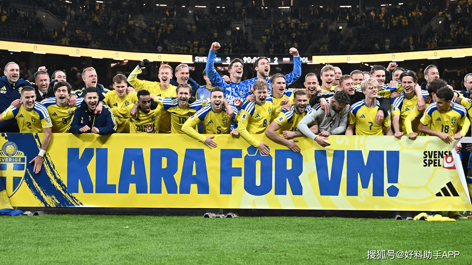 古德蒙德松助力瑞典队拿下附加赛决赛胜利，锁定世界杯参赛资格