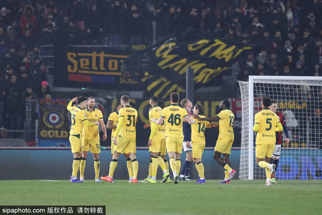 意甲-拉比奥传射恩昆库点射 米兰客场3-0完胜博洛尼亚